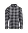 PR350 Premier Ladies Mulligan Check Long Sleeve Shirt Steel / Black colour image